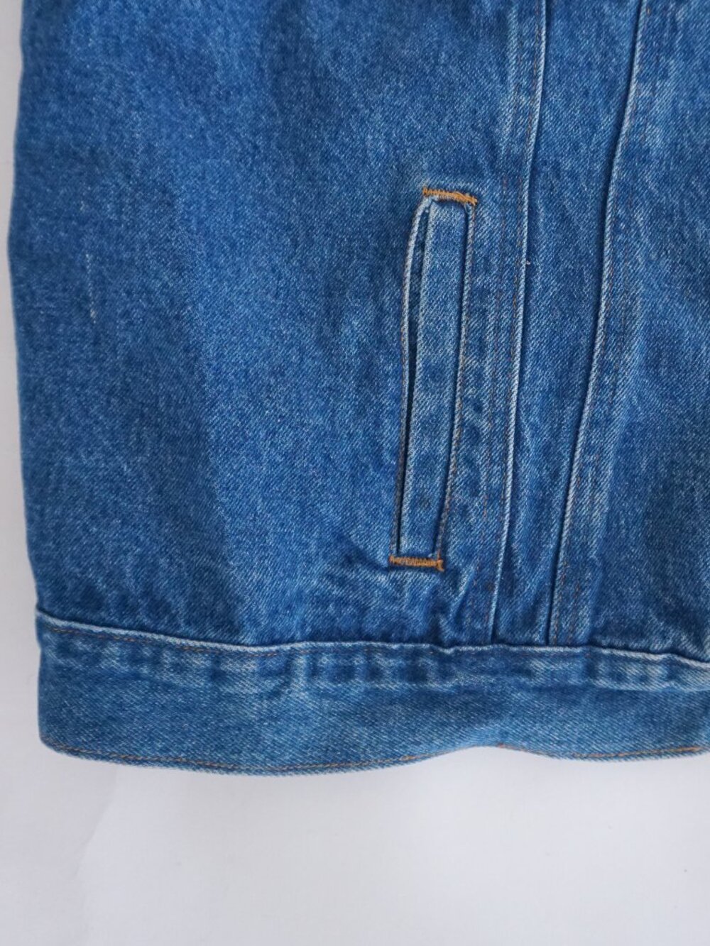 Vintage Three Rivers Blue Eagle Flag USA Embroidered Collectors Denim Jacket 2XL - Picture 10 of 11